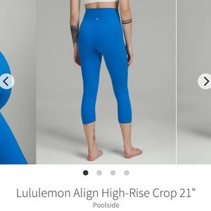 Lululemon align crop 21” poolside